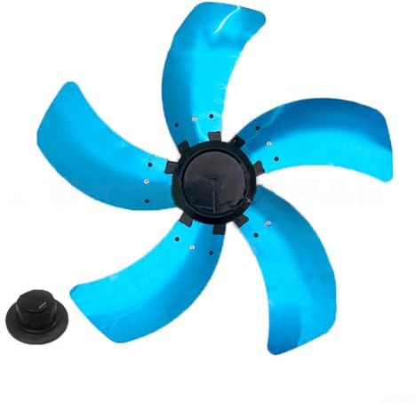 16inch Aluminum Five Blade Fan Blade With Nut Cover Base Household Replacement Part For Standing Fan Or Desk Fan Accessory Heat Resistant And Quiet