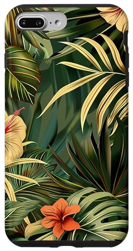 Tropische Blätter Blumen Palme Hülle für iPhone 7 Plus/8 Plus