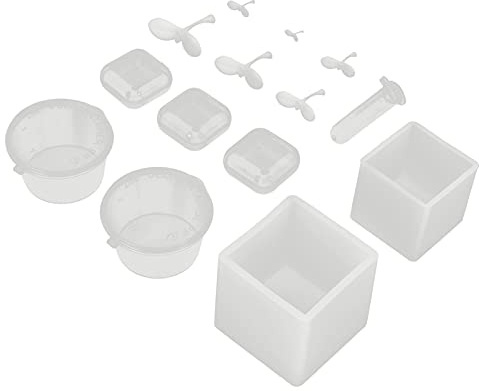 SALALIS Kit di Stampi in Silicone Stampo Artigianale Riutilizzabile Durevole per Progetti Fai da Te e Regali Dimensioni 5 X 5 Cm 2 Erba a Foglie