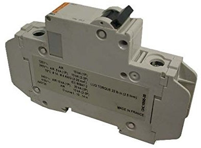 Schneider 60127 Disjoncteur C60, UL489, 1P, 10 A, D caractéristique, 240 V AC