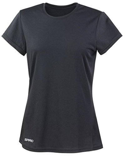 Spiro Women's Quick Dry Short Sleeve T-Shirt Black L