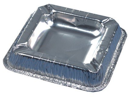 Danpak Einweg-Aschenbecher, ALUMINIUM 12, 6 x 12, 6 x 2, 2 cm, 100 Stück