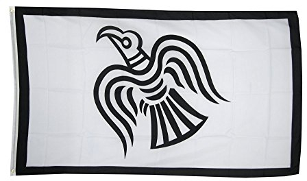 Flaggenfritze Fahne/Flagge Wikinger Raven + gratis Sticker