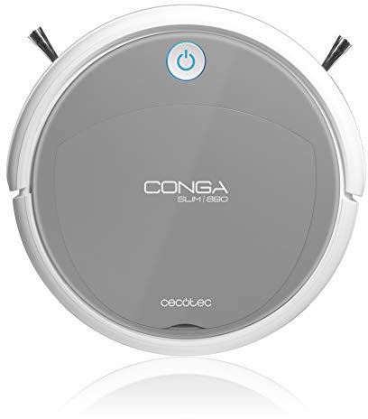 Cecotec Conga 890 Saugroboter. 1000 Pa, 2 in 1 Saugen und Bürsten, Programmierbar, 10,8 V Akku, Zwei Seitenbürsten, 300 ml Tank, OnlySIlence Technologie