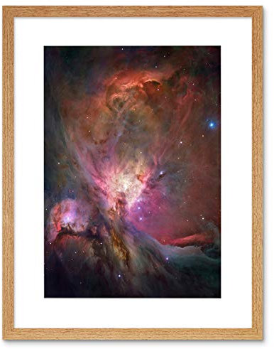 Wee Blue Coo HUBBLE SPACE TELESCOPE ORION NEBULA BLACK FRAMED ART PRINT B12X2414