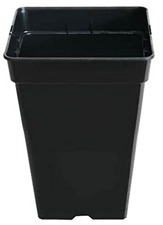 PACK DE 10 MACETAS CUADRADAS DE PLÁSTICO NEGRA DE 5,5 L - 18x18x25,5 CM
