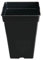 PACK DE 10 MACETAS CUADRADAS DE PLÁSTICO NEGRA DE 5,5 L - 18x18x25,5 CM