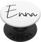 Enna Name Schwarz auf Weiß für Mädchen & Frauen - Enna PopSockets PopGrip: Ausziehbarer Sockel und Griff für Handys/Tablets mit Tauschbarem Top