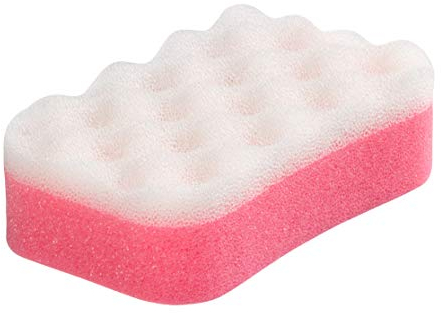Manicare Luxury Massage Bath Sponge, Wash Exfoliate And Massage, Shower Body Scrubber, Pink Double Sided Cleaning Sponge, Durable And Long lasting, Lather And Use With Shower Gel Or Body Wash