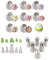20 PCS Russian Piping Set Icing Piping Nozzles Ball DIY Baking Tools Airbrush Kit for Cake Decorating,Cookies Dessert