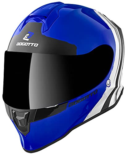 Bogotto V151 Wild-Ride Helm, blau/schwarz/weiß, XL