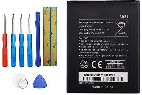 Vvsialeek WIKO 3921 Batterie de rechange compatible avec WIKO Lenny 5 WIKO Robby 2 avec kit d'outils gratuit