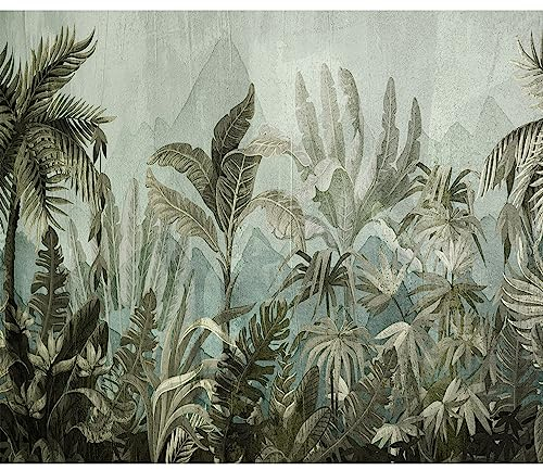 murando Fototapete selbstklebend tropische Blätter 392x280cm Foto Tapete Tapetenfolie Möbelfolie Wandverkleidung Wandtapete Motivtapeten Bildtapete Wohnzimmer 3d Effekt Wiese Abstrakt Natur Botanik