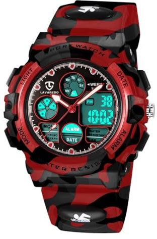 aswan watch Digitaluhr Kinder Mädchen Jungen mit Wecker,Stoppuhr,LED Licht,Datum-Sport Armbanduhr mit Silikonarmband