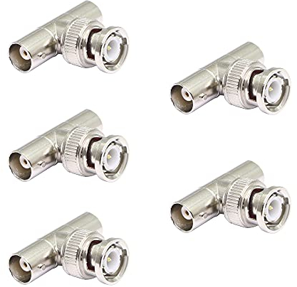 PNGKNYOCN BNC-Typ Splitter, BNC-Stecker auf Dual-Buchse, Koaxialadapter, Stecker für Koaxialkabel, CCTV, Antenne, 5 Stück