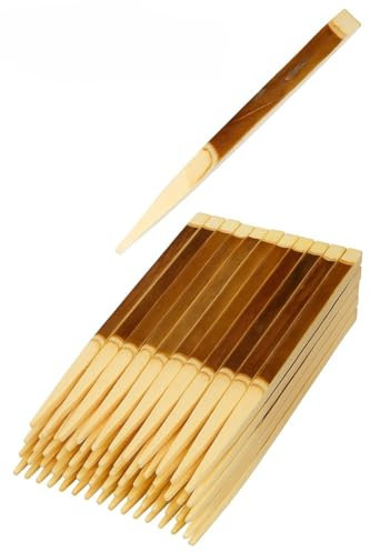 CANAPE KING Kuromoji Bamboo Skewers - 100x Disposable Black Willow Fruit Sticks Reusable Drink Stirrers Wooden Cocktail Stick (6cm) - for Parties Dinner Catering