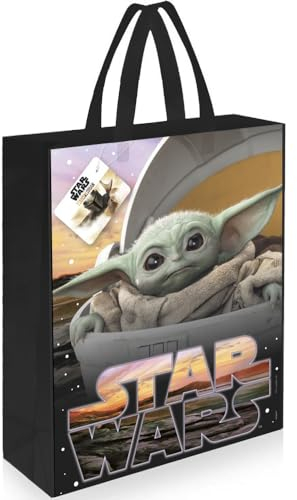 Disney- The Child Grand Sac de fête en Plastique-Star Wars Mandalorian l'enfant-33 cm x 28 cm, 78479, Multicolore