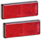 AGRISHOP 2Piezas Catadioptrico Moto Homologado E4 Rectangulares Rojo Pegado Adhesivo, Catadrioptico Caravana,89 * 35mm Reflectante Reflectores Catadioptrico para Bicicleta(Rectangulares-Rojo-2Piezas)