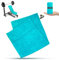 PEAQUE Fitness-Handtuch aus Mikrofaser mit Frottee-Struktur | Sport-Handtuch für Fitnessstudio und Gym | saugstark, leicht, kompakt, weich (120 x 50 cm, Türkis)