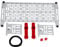Legrand - OnQ AC1050-EMK 5 Mounting Plate Combo Kit, White/Red