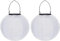 Yeehliny Solar Lampions Außen Wetterfest Solar LED Laterne Wasserdicht Nylon Garten Laterne Solarlaterne für außen Hängend Solarlampiongs Runder Lampenschirm Garten Deko Außendeko (20cm/2PCS/Weiß)