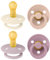 BIBS Colour Schnuller 4er-Pack, BPA-frei, Kirschform Nippel. Naturkautschuk/Latex, Hergestellt in Dänemark. 6-18 Monate (4er Pack), Baby Girl Colours