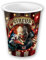 FIESTAS GUIRCA | 6 Gobelets Jetables Clown (240 ml) (9 cm) - Décoration de Table pour Fêtes d'Halloween Terrifiantes - Idéal pour Célébrations de Clowns - Multicolore