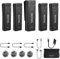 BOYA BY-W4 Multiple Wireless Lavalier Microphone for 4 People,Mini Wireless Lapel Mic with Noise Cancelling & Real Time Monitoring for Youtube Vlog Interview Video Conference Online Teaching