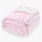 SOCHOW Sherpa Fleece Throw Blanket, Double-Sided Super Soft Luxurious Plush Blanket 150cm×200cm, Light Pink