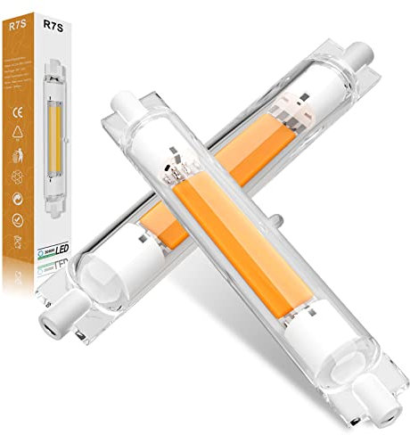 BVCL R7S LED 118mm, 10W Warmweiß 3000K Dimmbar R7S LED COB Lampen 1000LM AC 220-240V, Ersatz Für 100W J118 R7S Halogenlampen, Kein Flackern, 2 Stück