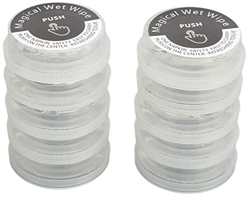 Lingette Humide Compressée, Mini Lingette de Presse Individuelle pour l'extérieur