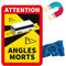 Toter Winkel Aufkleber Frankreich - Angles Morts Magnet Wohnmobil und Bus - magnetschild auto 17 x 25 cm - Wohnmobil Aufkleber Warntafel - LKW Wohnmobil und Bus Magnetschilder Auto (Bus, 1 Stück)