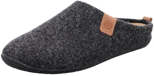 Rohde Damen Pantoffel Hausschuh lose Einlagen Leder Rivoli-D 6863, Größe:39 EU, Farbe:Schwarz