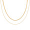 day.berlin Halskette Monti 18k vergoldet, Layering Kette 39+42cm Länge + 5cm Verlängerungskettchen, 316L Edelstahl, nickelfrei & wasserfest für Damen