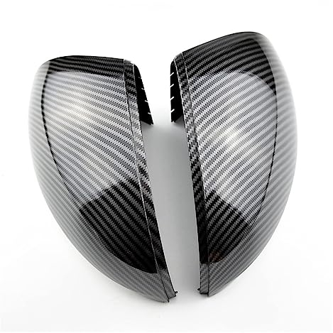 ANRAM Rückspiegelabdeckungen,Für VW Tiguan 2008 2009 2010 2011 2012 2013 2014 2015 Kratzfest Staubdicht Schutz Spiegel Kappen Zubehör Ersatz Shell Trim,B-Carbon Black
