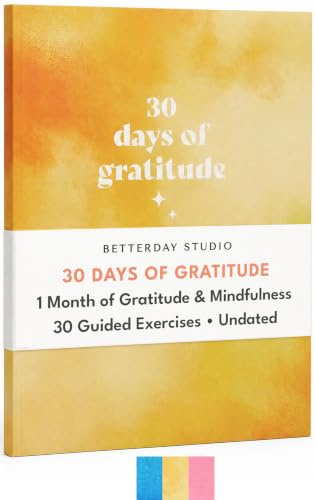 30 Tage Dankbarkeit & Positive psychische Gesundheit, Dankbarkeitstagebuch für Frauen, Dankbarkeitstagebuch, positives Notizbuch, Achtsamkeits-Tagebuch, Geschenke für psychische Gesundheit (Gelb)