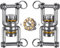 BeneLabel 2pcs Hamac Pivotant, Pivot à Roulement pour Balançoire 360 Accroche Montage Palier Boucle Ouverte D Forme pour Chaise Terrain Jeu Corde Yoga Sac Frappe Kit de Suspension