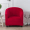 Surwin Sesselbezug Elastische Sesselschoner, Einfarbig Sesselüberwurf Universal Chair Schonbezug Sofabezug für Clubsessel Lounge- & Cocktailsessel (One Size,Rot)