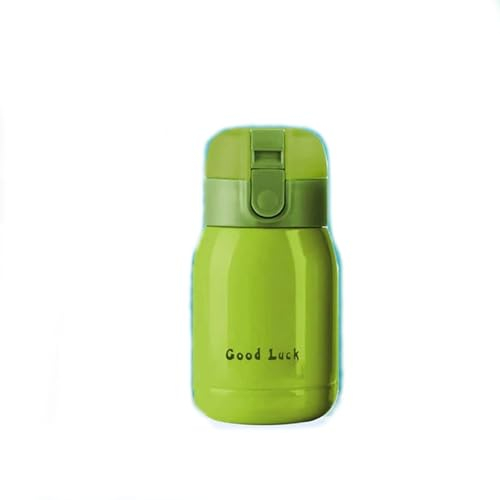 OTBEHUWJ Cup Thermal Water Bottle Thermos Mug With Straw And Bottle Cover Stainless Steel Insulated Cup-200Ml-Green
