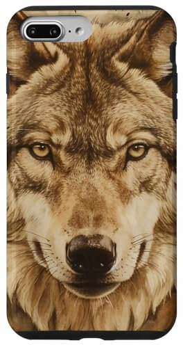 iPhone 7 Plus/8 Plus Wolf Taupe Vintage Watercolor Wolf Lover Case