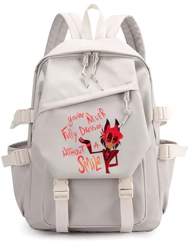 LKY STAR Anime Hazbin Hotel Schultaschen Junge Mädchen Daypacks Angel Dust/Alastor Rucksack Casual Schulranzen