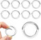 GESDYO 10 Stück O-Ring Round Carabiner 39 mm Ring Carabiner Spring Key Ring O-Ring Zinc Alloy Carabiner Spring Split Rings Key Ring for Crafts, DIY Bag Rings Craft Making, Bag Accessories
