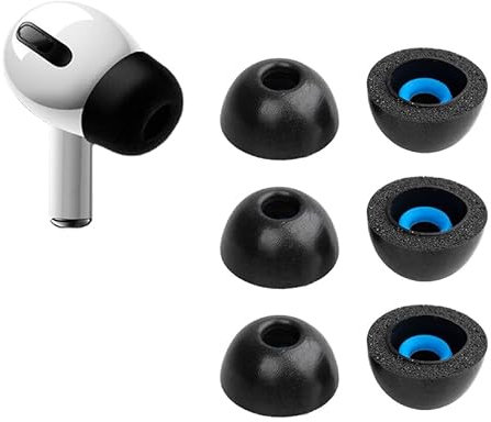 Keephifi [3 Paar] Memory Foam Tips für AirPods Pro - Ohrstöpsel Mit Hochdichtem Memory-Schaum, Geräuschunterdrückung, Passen in Das Ladeetui (S/M/L)