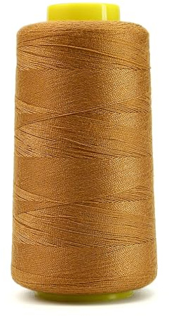 Filo Jean per macchina da cucire, 1370 m, filo per jeans 20s/2, resistente, spesso, per jeans, scarpe, borse, tela, pelle, nylon, cucito a mano, 100% poliestere (colore: oro)