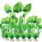 BEGONDIS 15-Piece Lifelike Plastic Aquarium Plants Set, Vibrant Underwater Garden (Green)