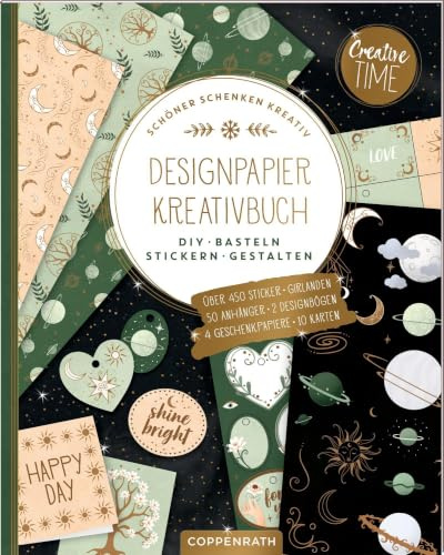 Designpapier-Kreativbuch Sparkle & Stars: Schöner schenken kreativ , DIY, Basteln, Stickern, Gestalten