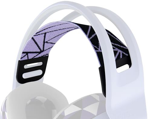 SOULWIT Flexible Fabric Replacement Headband for Logitech G733/G535/G335 Gaming Headset, Headphones Replacement Band, Headstrap Head Cushion Pad Repair Part - Purple Line