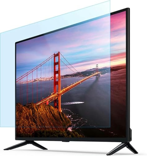 Pellicola protettiva per schermo TV da 32-75 pollici, filtro per luce blu, opaco, antiriflesso, antigraffio, allevia l'affaticamento degli occhi, per LCD, LED, OLED e QLED 4K HDTV/Clear / 32 pollici