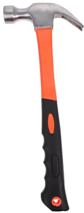 iplusmile Martillo de Carpintería con Mango de Plástico Antideslizante Martillo de Integrado para Clavar y Extraer Clavos Herramienta Resistente para Bricolaje y Uso Doméstico