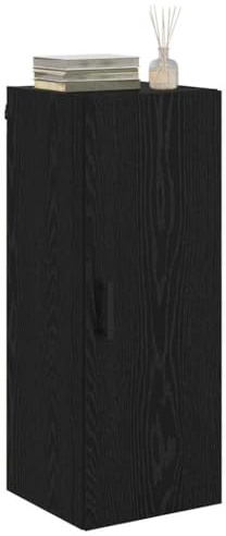 vidaXL Wandschrank Schwarz Eichen-Optik 34,5 x 34 x 90 cm